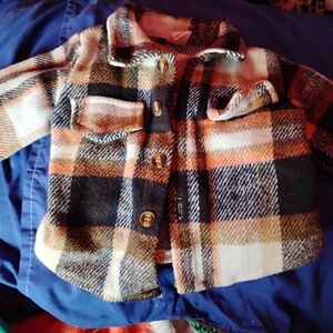 SHEIN Multicolor Plaid Jacket for Infants